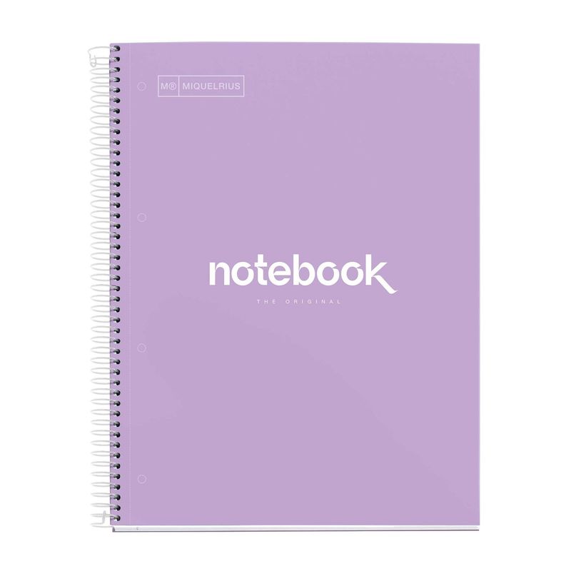 Cuaderno Tapa Blanda A4 Cuadrícula 120 Hojas Emotions Miquelrius Morado