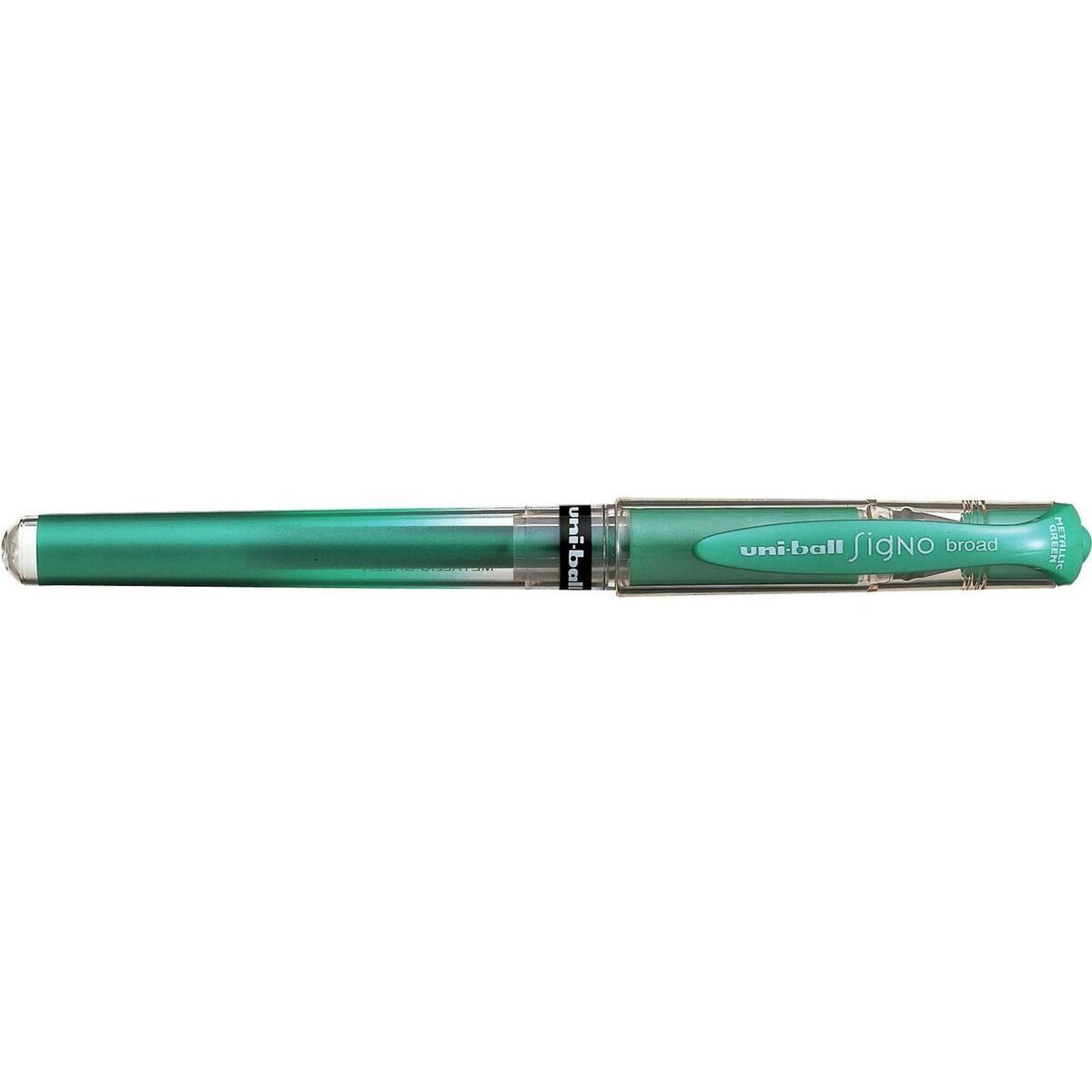 Bolígrafo Uni-Ball Signo Broad metálico verde