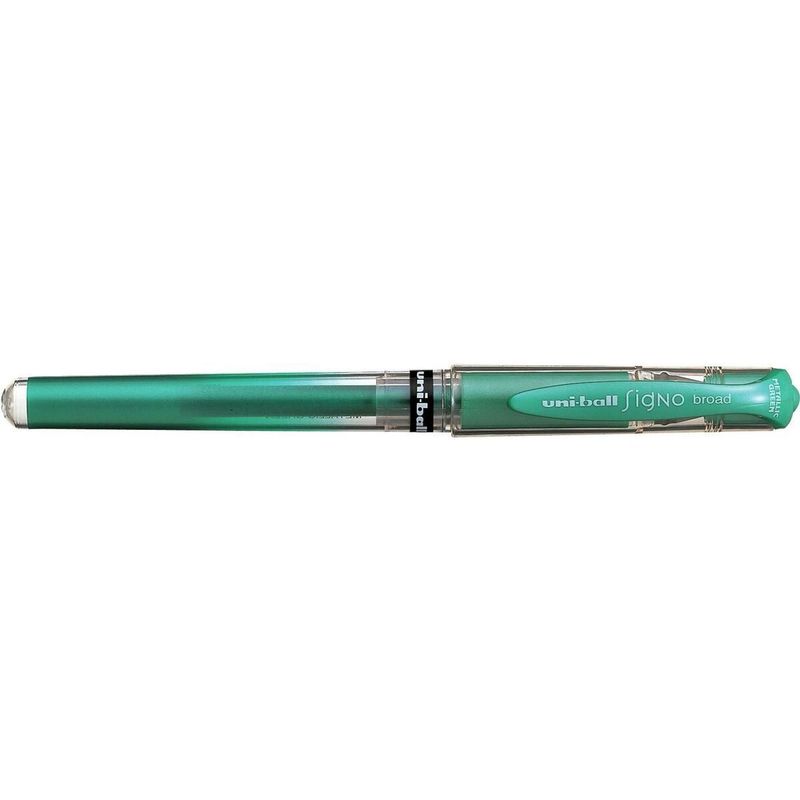 Bolígrafo Uni-Ball Signo Broad metálico verde
