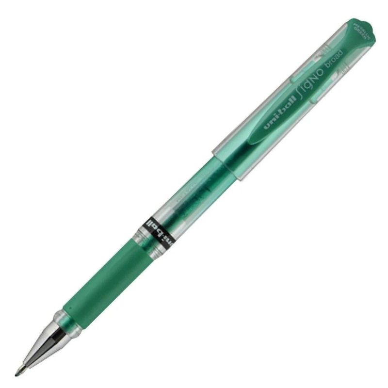 Bolígrafo Uni-Ball Signo Broad metálico verde