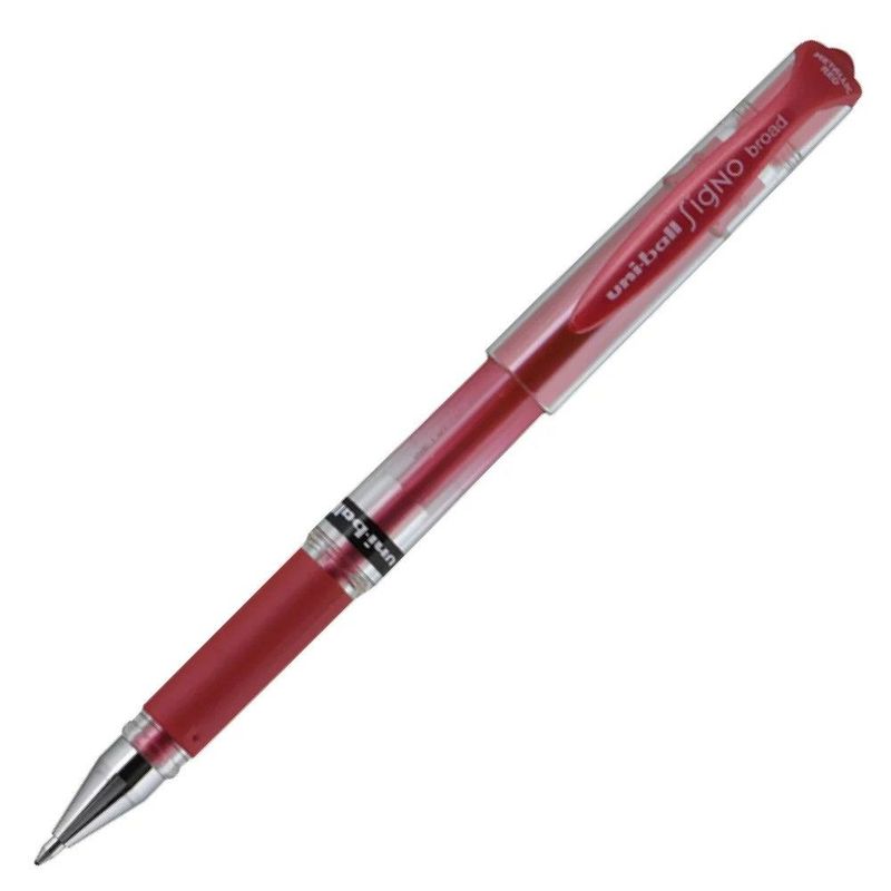 Bolígrafo Uni-Ball Signo Broad metálico rojo