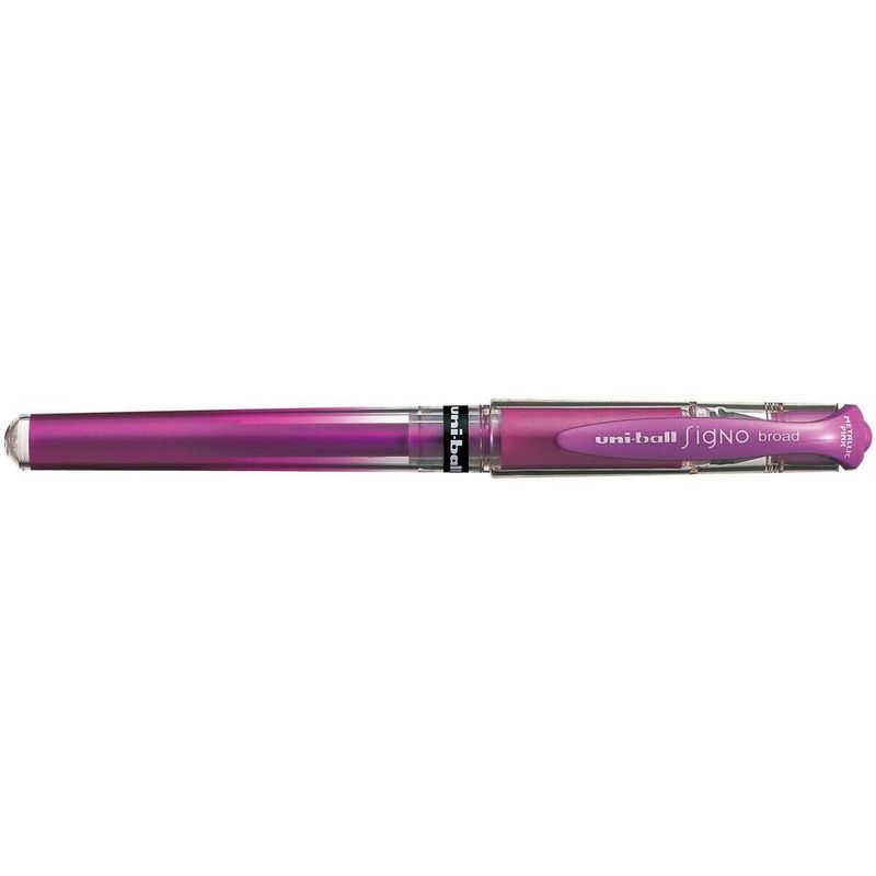 Bolígrafo Uni-Ball Signo Broad metálico morado