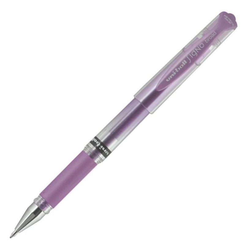 Bolígrafo Uni-Ball Signo Broad metálico morado