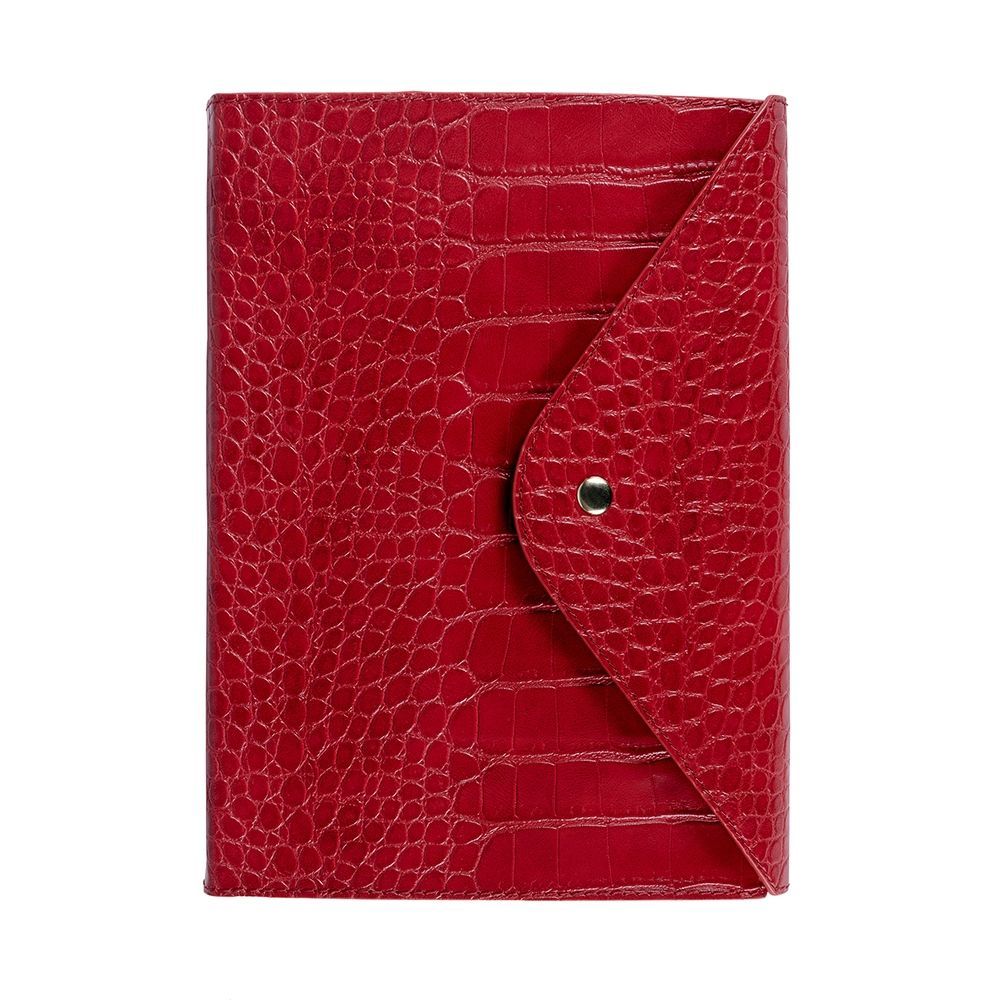 Artebene - Cuaderno A5 cocodrilo rojo tipo sobre