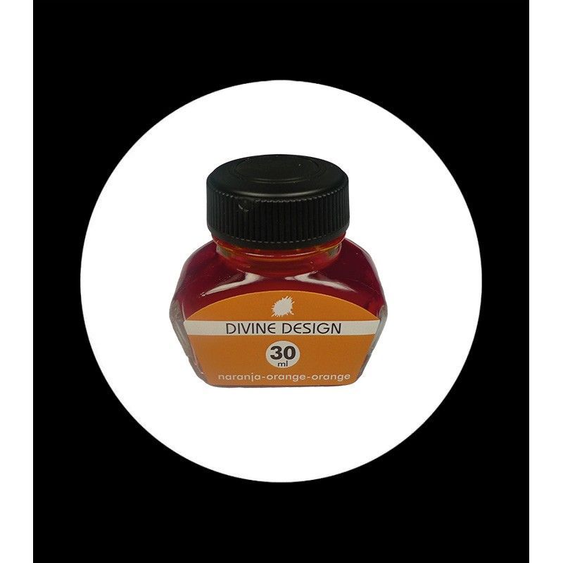 Tintero tinta naranja Divine Design