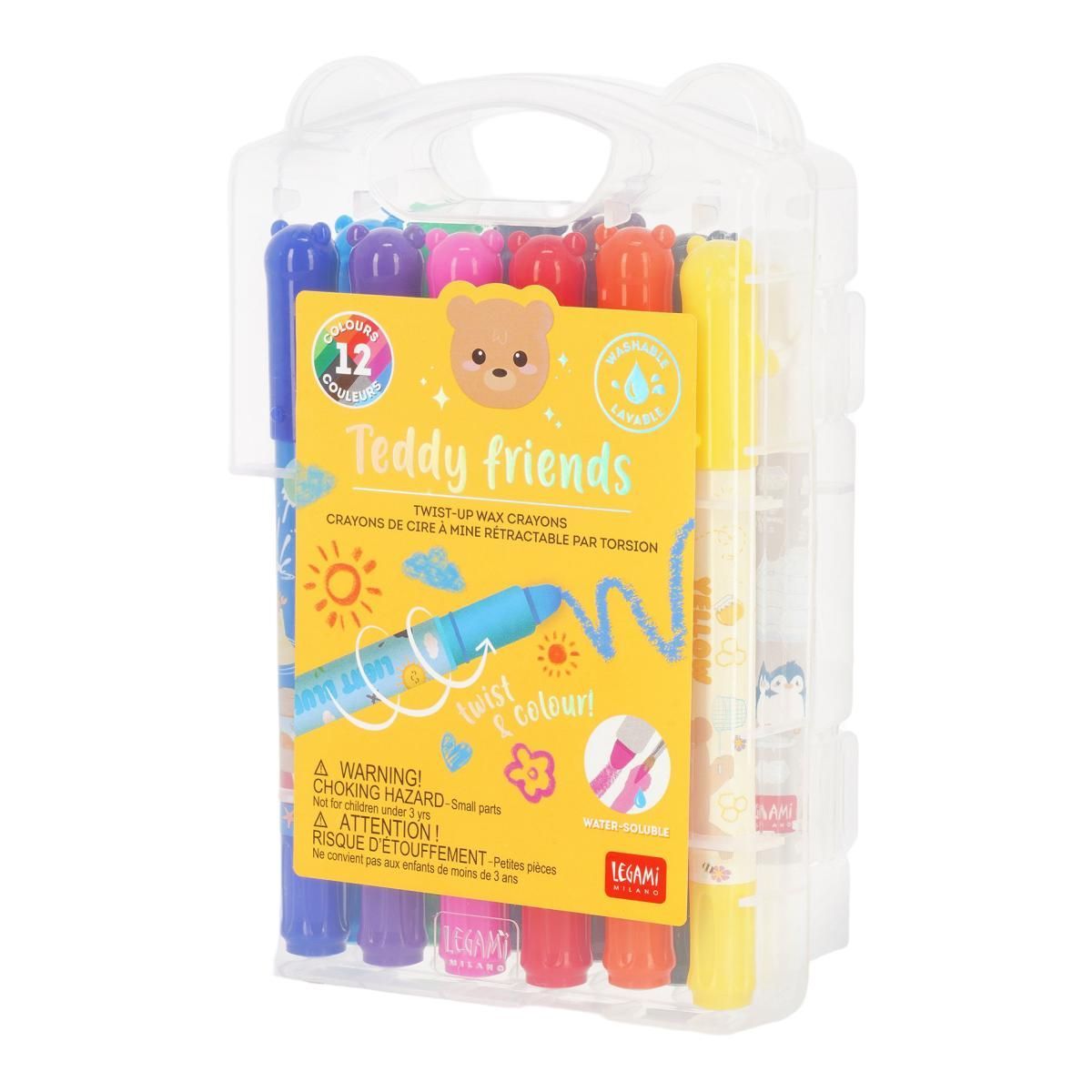 Legami - Set de 12 Ceras Giratorias - Teddy Friends Legami - Set de 12 Ceras Giratorias - Teddy Friends