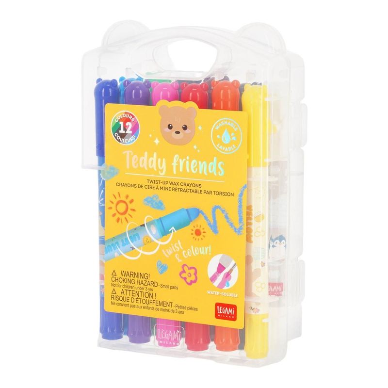 Legami - Set de 12 Ceras Giratorias - Teddy Friends