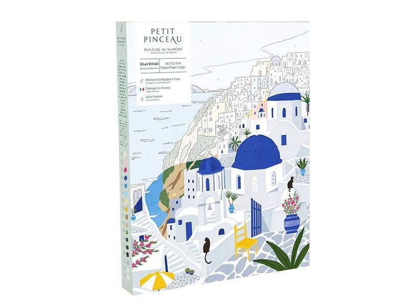 Petit pinceau - Pintura a números - Santorini