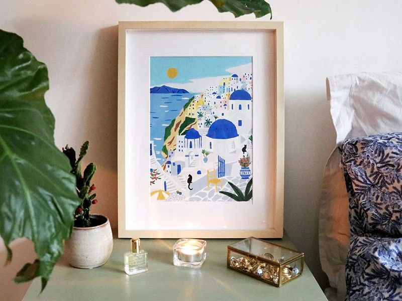 Petit pinceau - Pintura a números - Santorini