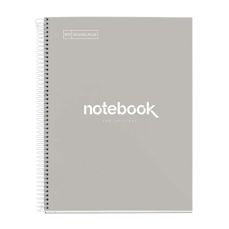 Cuaderno Tapa Blanda A4 Cuadrícula 120 Hojas Emotions Miquelrius Gris