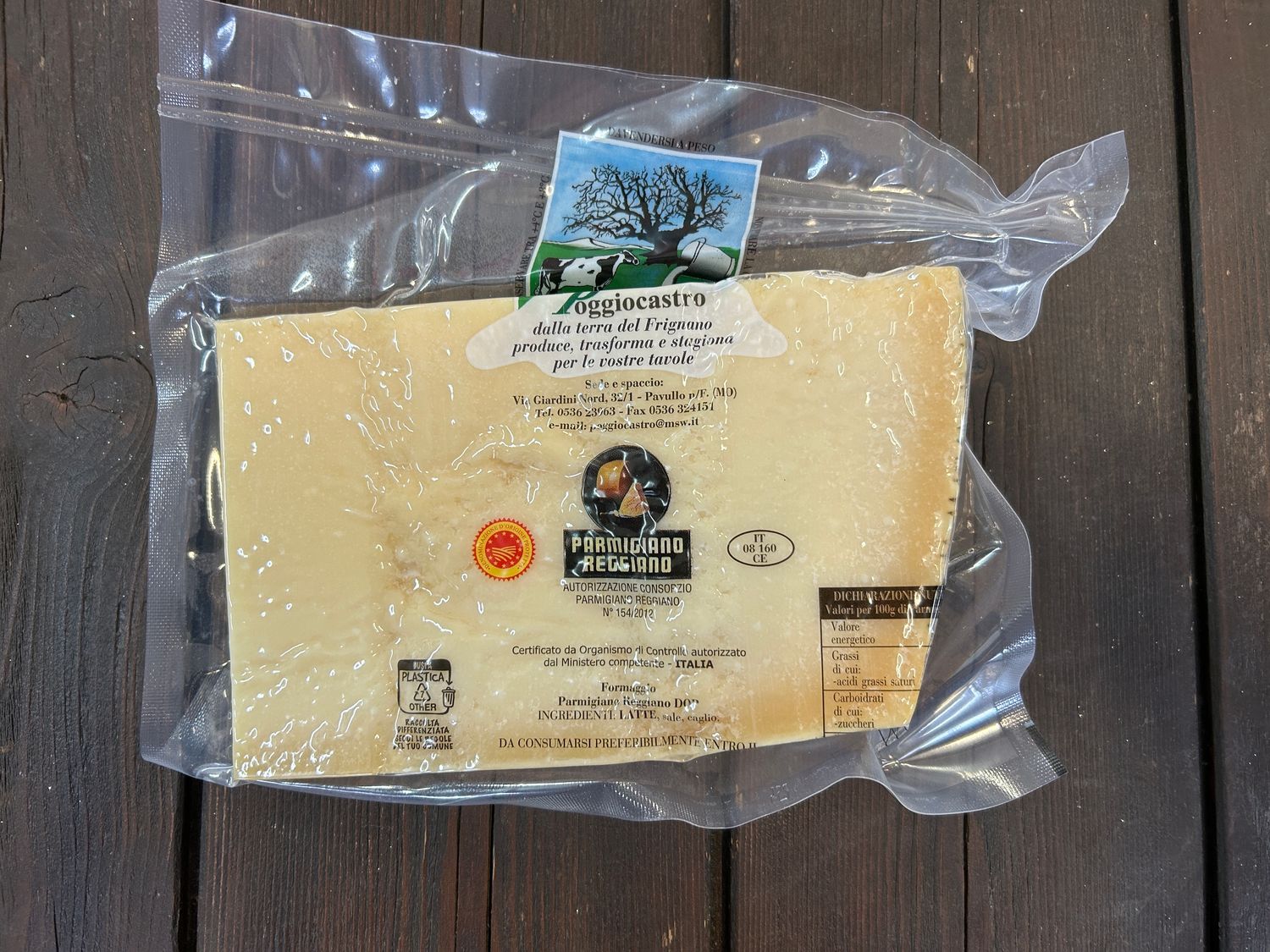 PARMIGIANO REGGIANO SOTTOVUOTO 38/40 MESI 500 GR POGGIOCASTRO