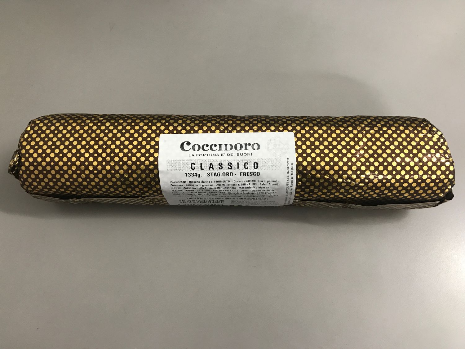 TRONCHETTO SALAME CIOCCOLATO CLASSICO 1330 GR