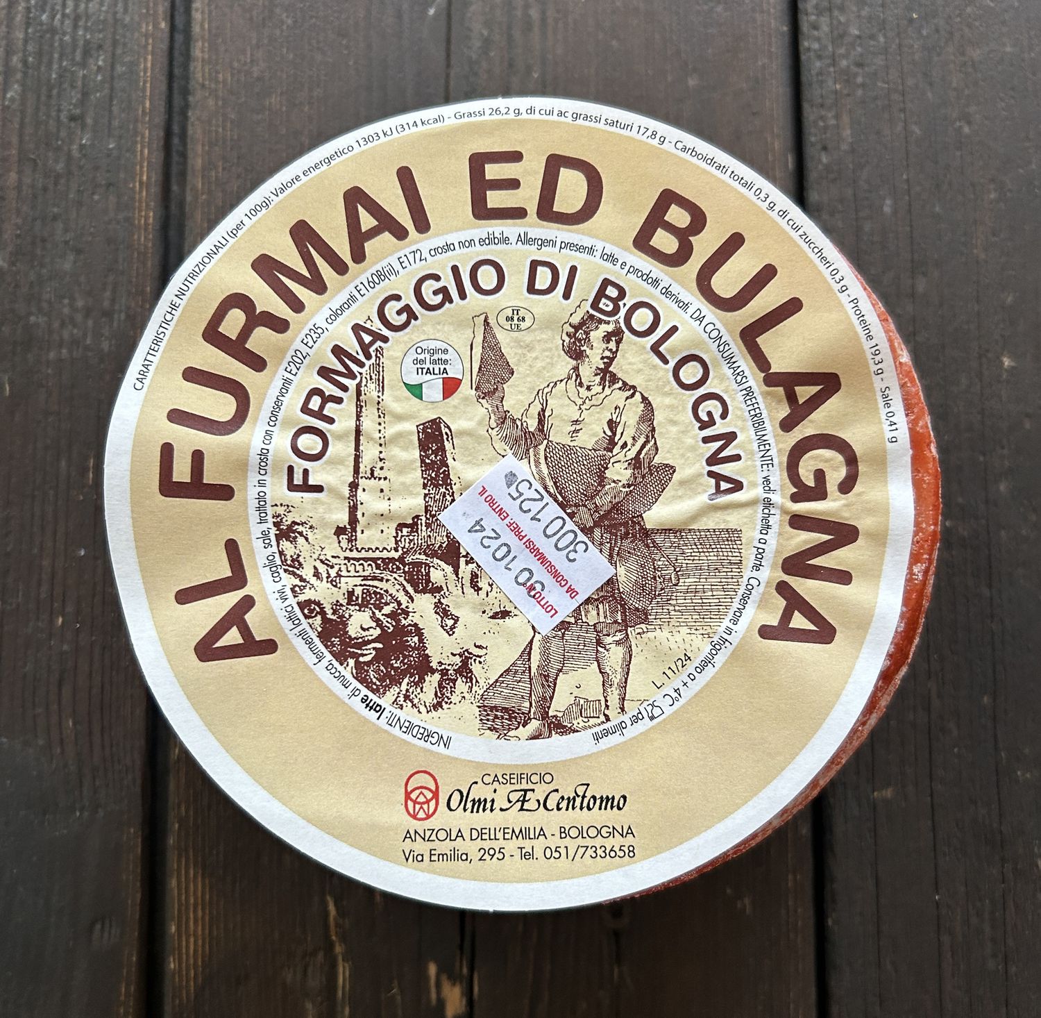 CACIOTTA MISTA ROSSA DI BOLOGNA FORMA DA 1KG CIRCA OLMI