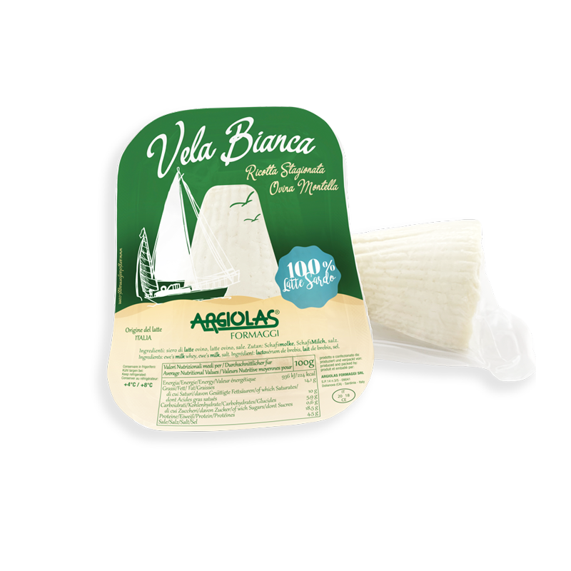 RICOTTA SALATA MONTELLA 300GR CIRCA ARGIOLAS SCATOLA DA 8 RICOTTE SOTTOVUOTO
