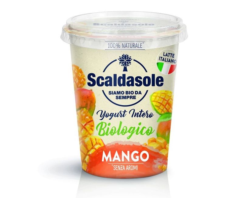 YOGURT INTERO MANGO BIOLOGICO 375 GR SCALDASOLE CONFEZIONE DA 6 PEZZI