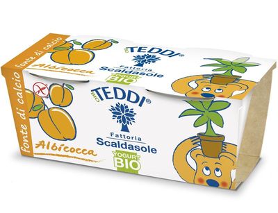 YOGURT TEDDI ALBICOCCA BIOLOGICO 2 PEZZI DA 115GR