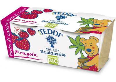 YOGURT TEDDI FRAGOLA BIOLOGICO 2 PEZZI DA 115GR