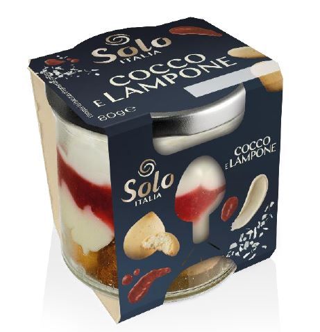 DESSERT COCCO E LAMPONE 80 GR SOLO ITALIA