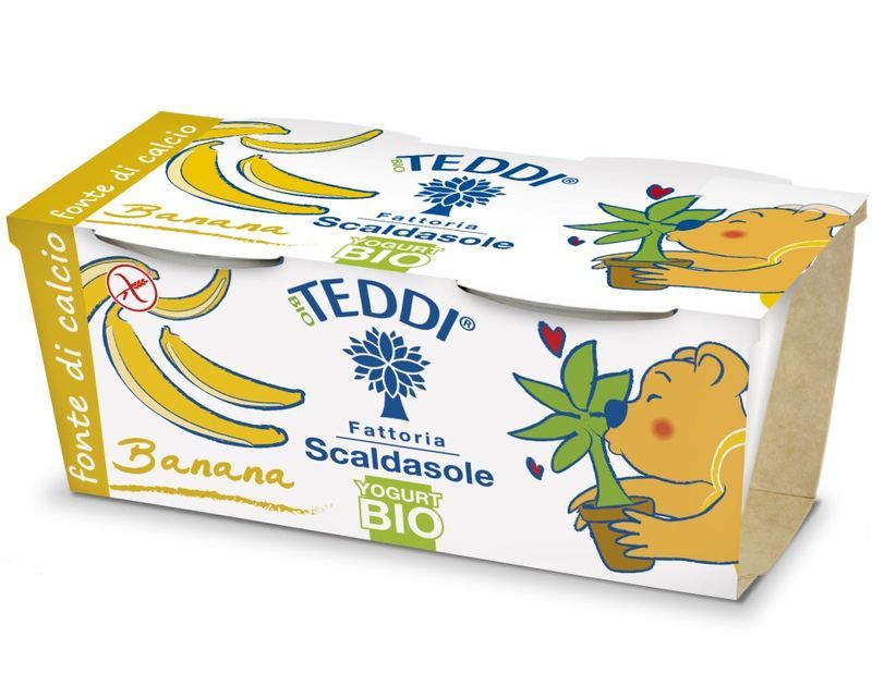 YOGURT TEDDI BANANA BIOLOGICO 2 PEZZI DA 115GR