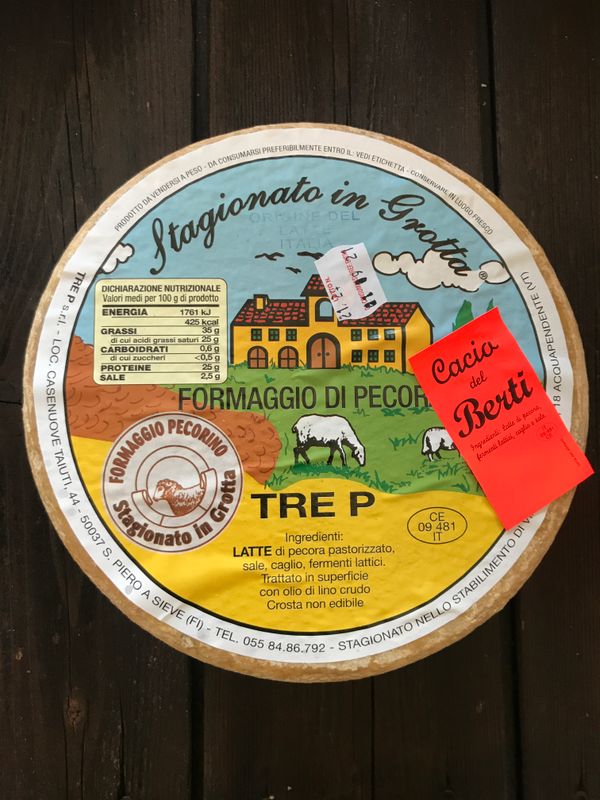 PECORINO STAGIONATO DI GROTTA 2,5KG CIRCA TRE P
