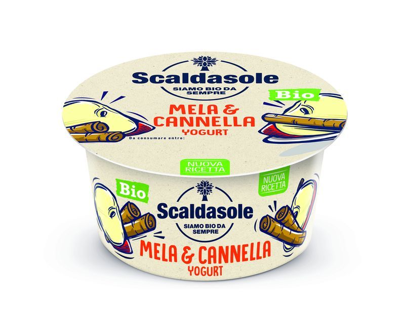 YOGURT MELA E CANNELLA BIOLOGICO 135 GR SCALDASOLE YOGURT MELA E CANNELLA BIOLOGICO 135 GR SCALDASOLE