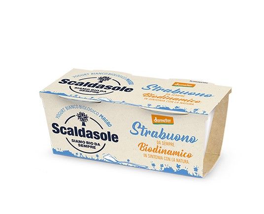 YOGURT MAGRO NATURALE STRABUONO DEMETER BIOLOGICO 115GRX2 SCALDASOLE CONFEZIONE DA 6 PEZZI