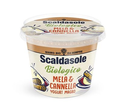 YOGURT MELA E CANNELLA BIOLOGICO 250GR SCALDASOLE SCATOLA DA 6 CONFEZIONI