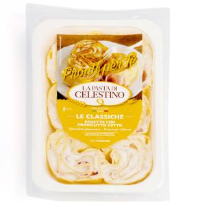 ROSETTE CON PROSCIUTTO COTTO 1 KG LA PASTA DI CELESTINO SCATOLA DA 4 CONFEZIONI