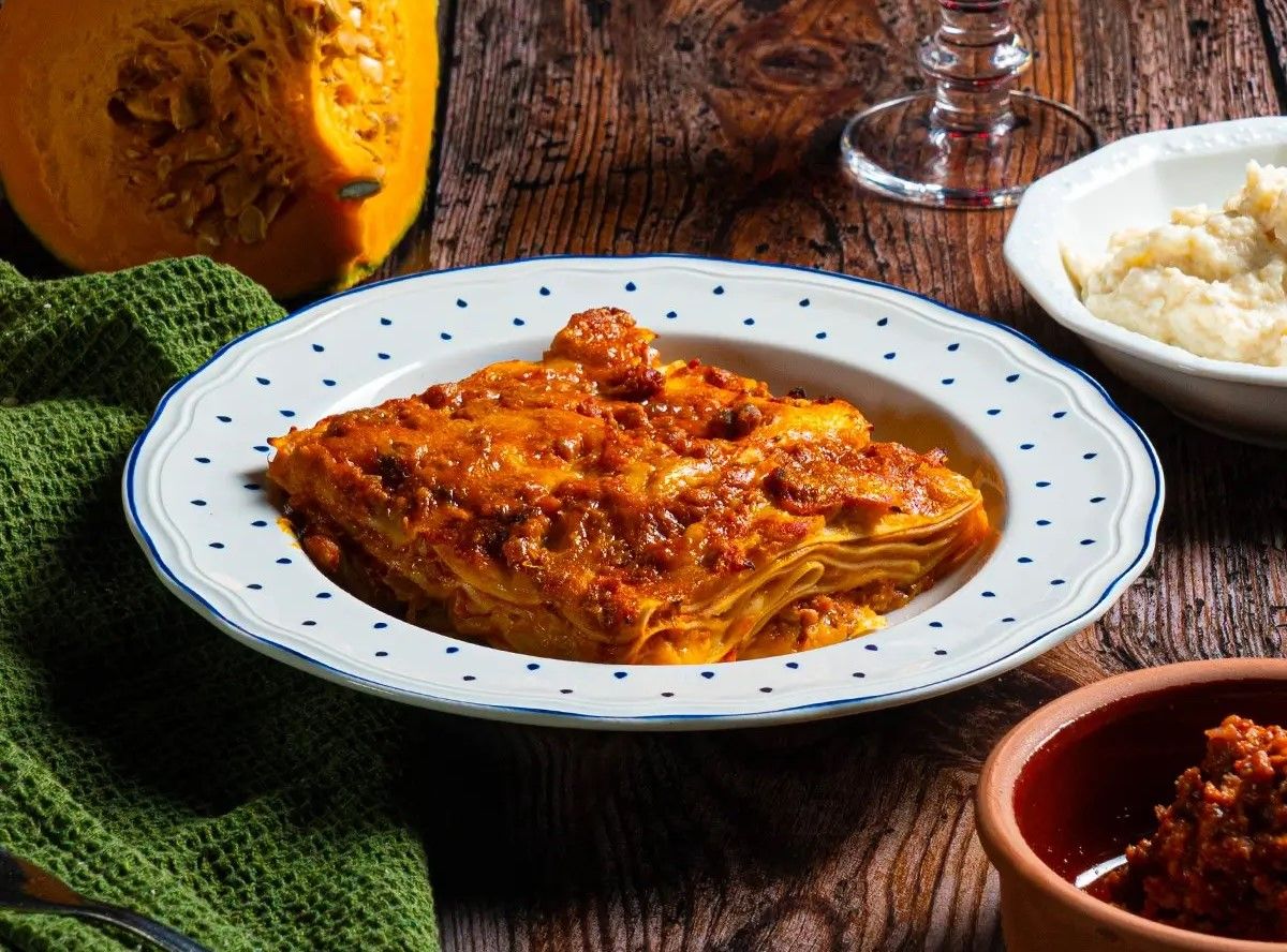 LASAGNE ZUCCA E RAGU' LA MANU IN PASTA