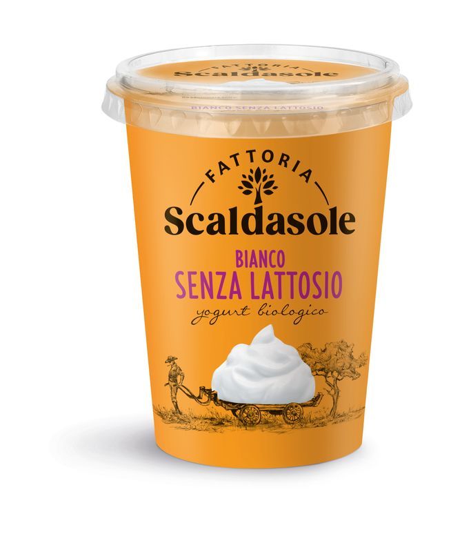 YOGURT BIANCO MAGRO SENZA LATTOSIO BIOLOGICO 400 GR SCALDASOLE CONFEZIONE DA 6 PEZZI