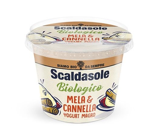 YOGURT MELA E CANNELLA BIOLOGICO 250GR SCALDASOLE SCATOLA DA 6 CONFEZIONI