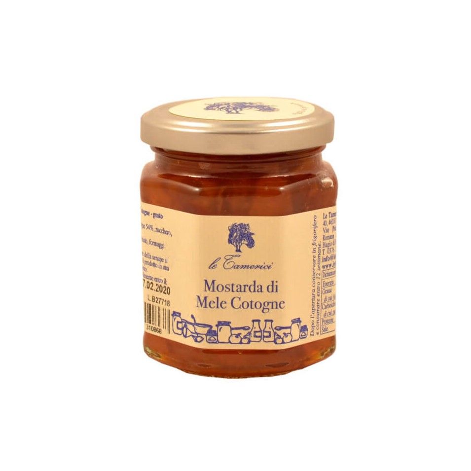 MOSTARDA DI MELE COTOGNE 120GR LE TAMERICI MOSTARDA DI MELE COTOGNE 120GR LE TAMERICI