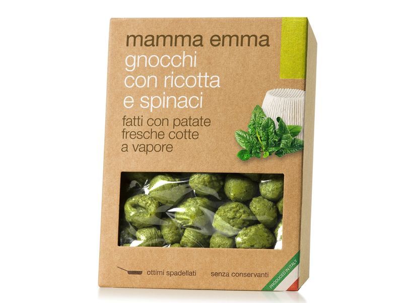 GNOCCHI PATATE RICOTTA E SPINACI GR 400 MAMMA EMMA
