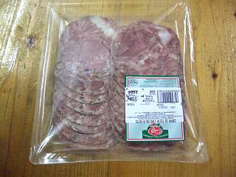COPPA DI TESTA A FETTE VASCHETTA DA 125GR SCATOLA DA 15 VASCHETTE GIGI