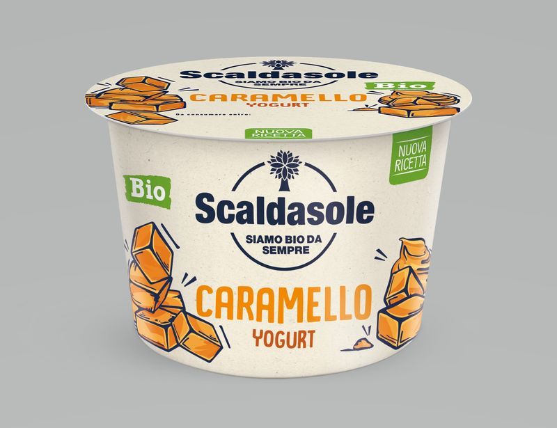 YOGURT CARAMELLO BIOLOGICO 250GR SCALDASOLE CONFEZIONE DA 6 PEZZI