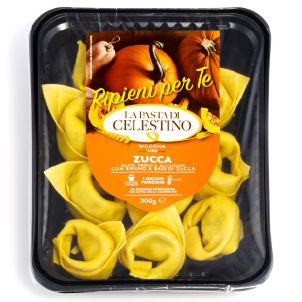 TORTELLONI DI ZUCCA 300 GR LA PASTA DI CELESTINO SCATOLA DA 4 CONFEZIONI TORTELLONI DI ZUCCA 300 GR LA PASTA DI CELESTINO SCATOLA DA 4 CONFEZIONI
