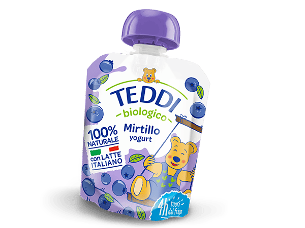 YOGURT BIOLOGICO AI MIRTILLI 85 GR POUCH TEDDI SCALDASOLE