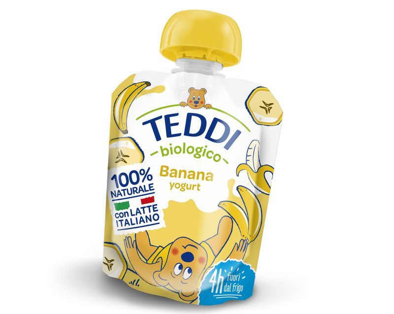 YOGURT BIOLOGICO ALLA BANANA 85 GR POUCH TEDDI SCALDASOLE