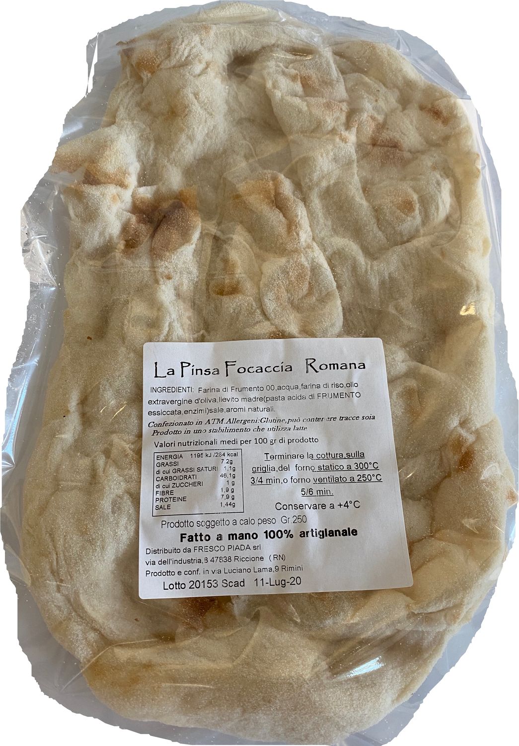 PINSA ROMANA 250 GR FRESCO PIADA