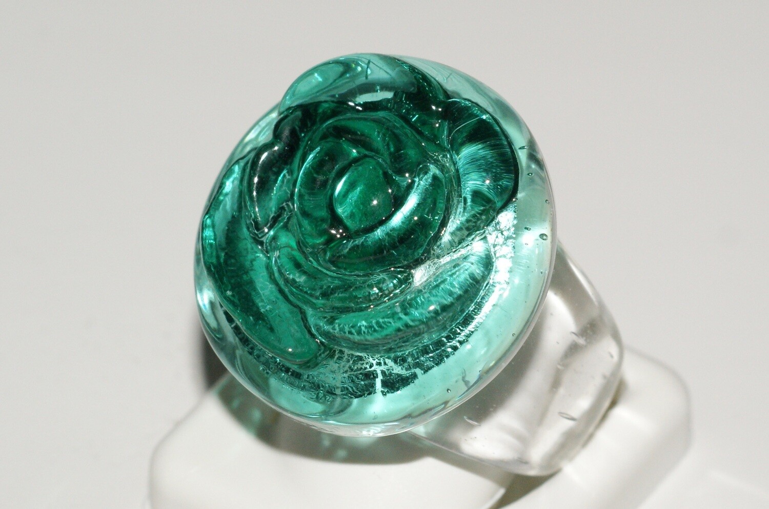 Ring Rose Murano türkisgrün