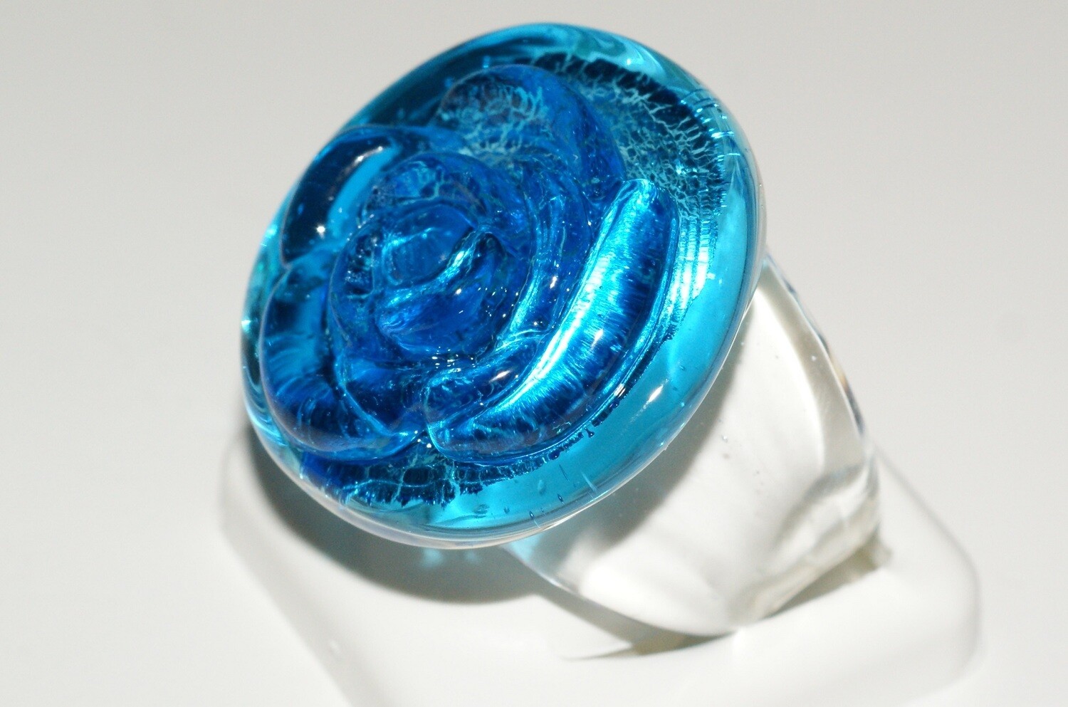 Ring Rose Murano türkisblau dunkel