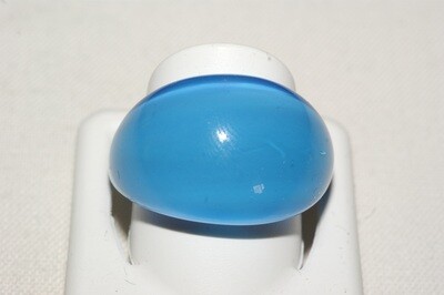 Ring Murano gewölbt, color türkisblau dk