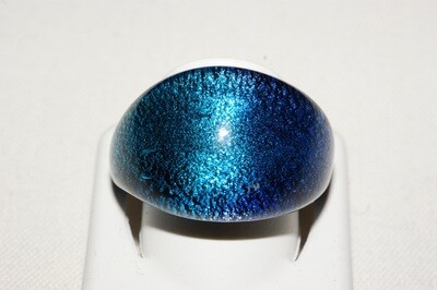Ring Murano gewölbt, multicolor türkisblau/kobaltblau