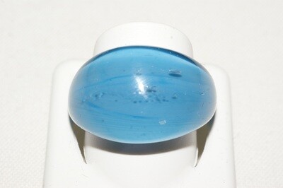 Ring Murano gewölbt, color türkisblau hl