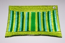 Dekor-Schale Murano 38X29cm hell-smaragd-türkisgrün