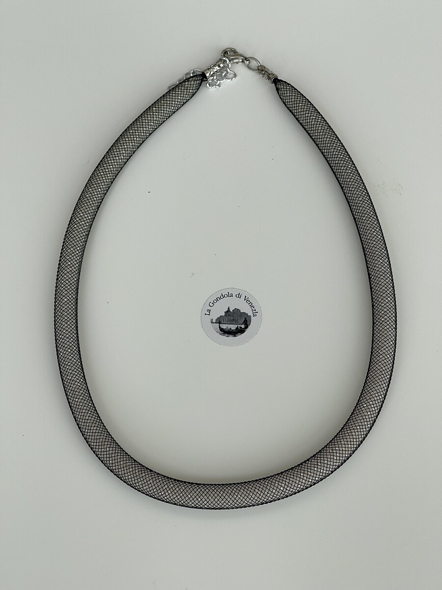 Necklace Conterie D 9mm pearls silvergrey