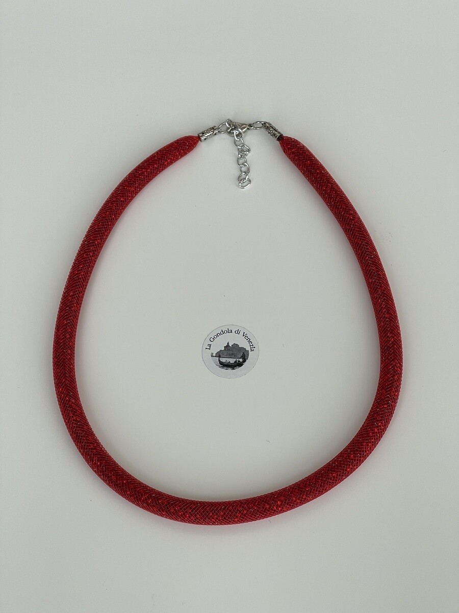 Necklace Conterie D 9mm pearls fire red