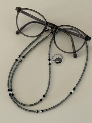 Brillenkette  MG Conterie Sw. Crystal  Länge 75cm 