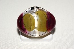 Design Ring Giorgio Nason fantasia violet mustard