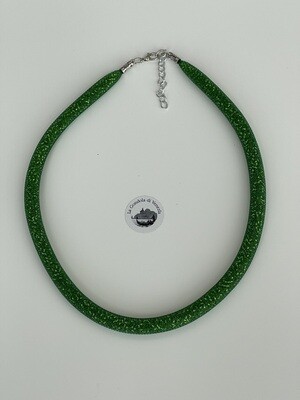 Necklace Conterie D 9mm pearls emerald green